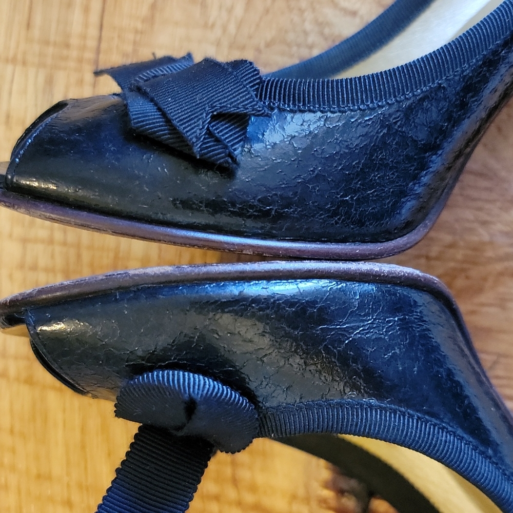 Marc by Marc Jacobs black open toe heels sz 37. Bow detail! - Picture 9 of 16